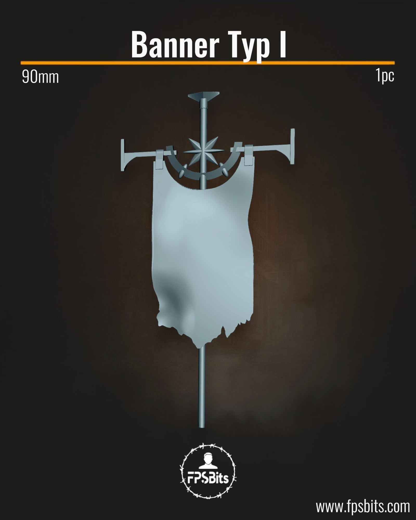 Banner Typ 1 Tabletop Gelände Bit für Miniaturen, Dioramen und Tabletop Schlachtfelder – FPSBits