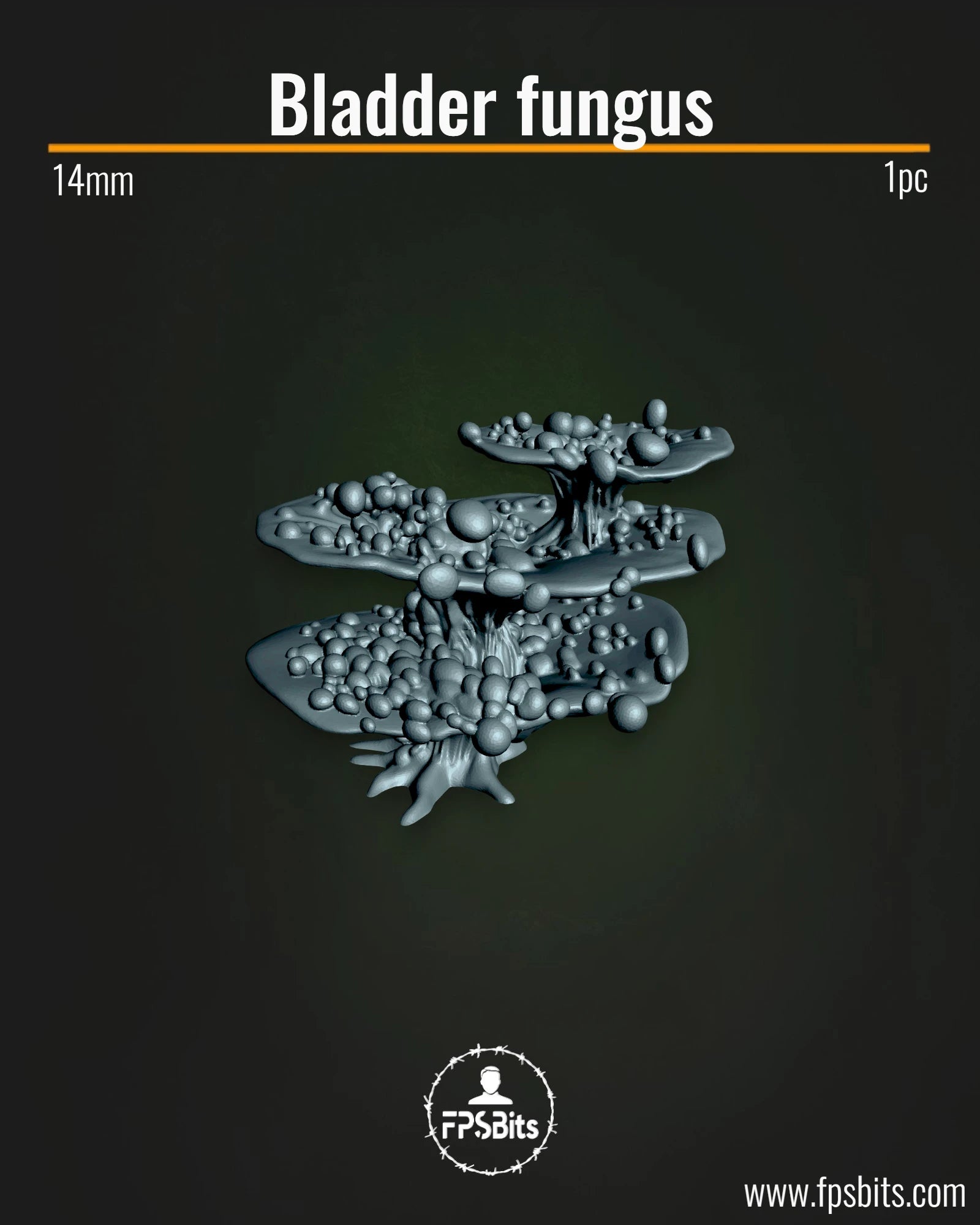 Blasenpilz Fantasy Pilz Bit für Tabletop Bases und Dioramen – 3D gedrucktes Terrain von FPSBits
