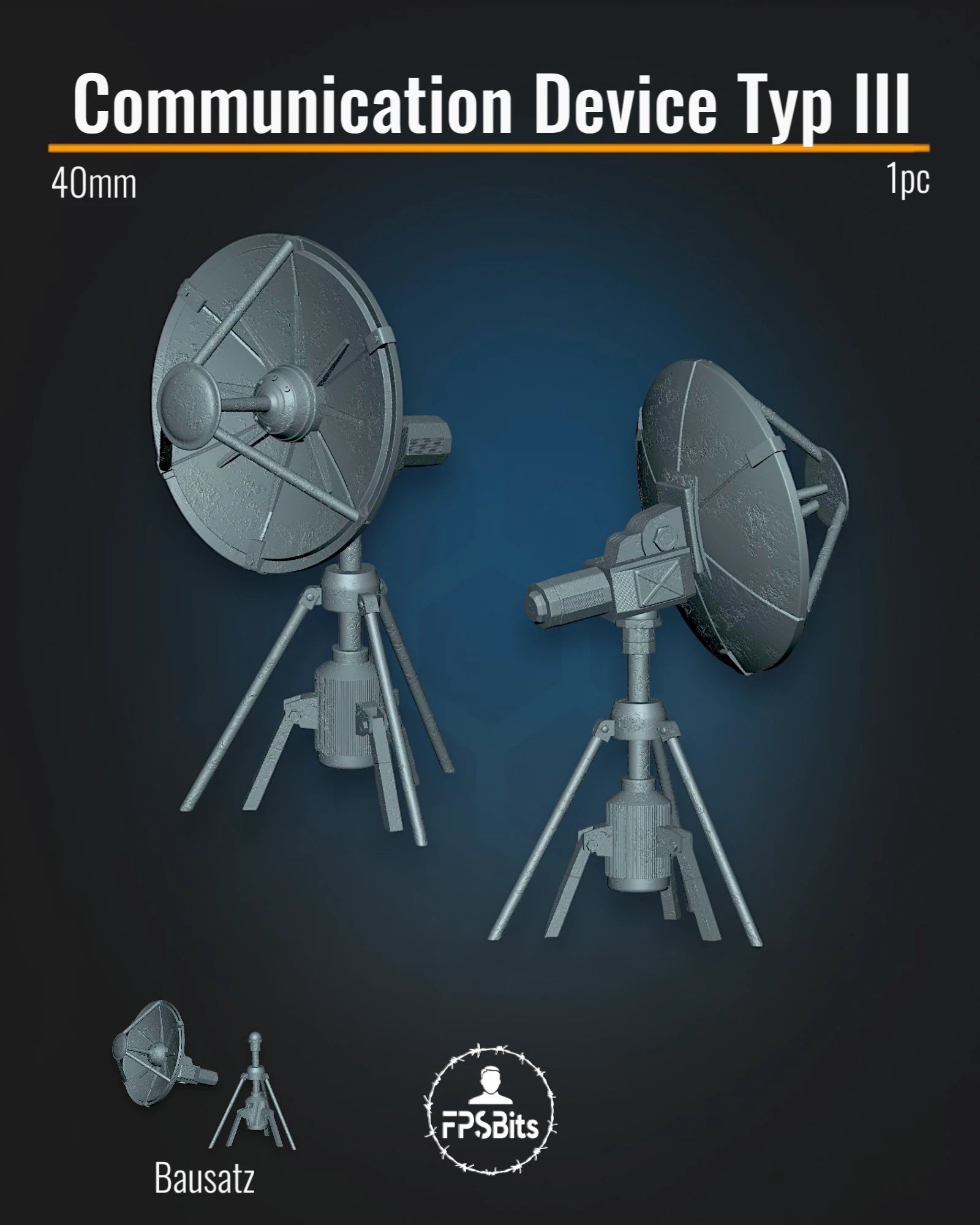 Sci-Fi Kommunikationsanlage Terrain Bit für Tabletop Dioramen – FPSBits