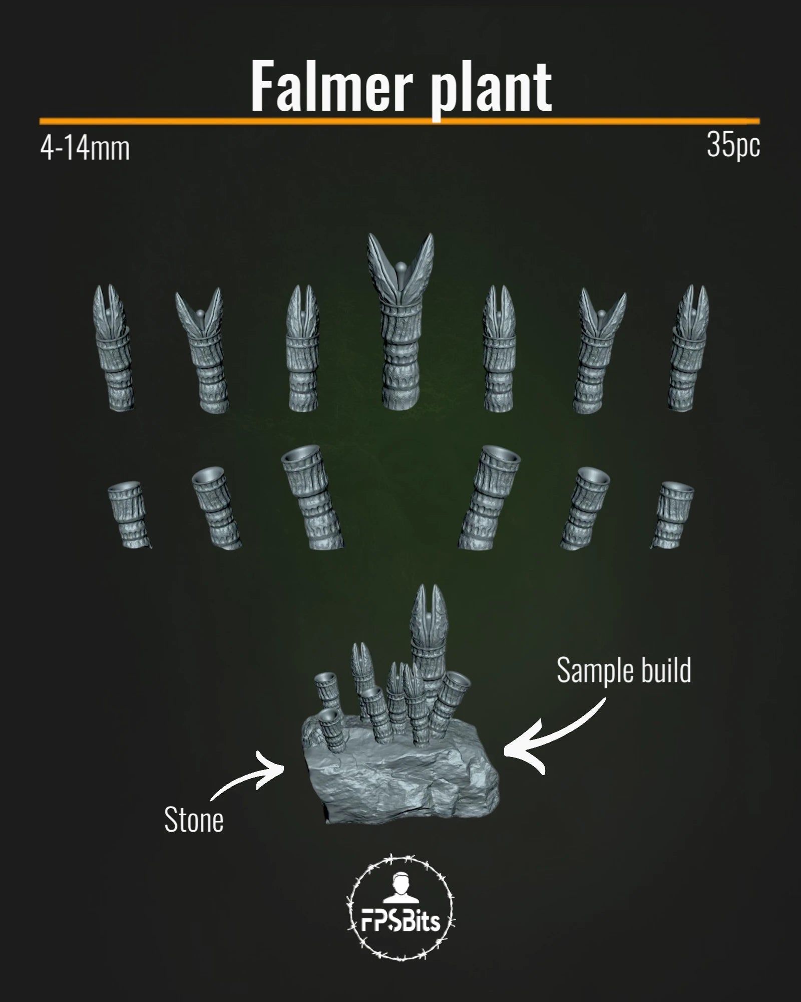 Falmer Pflanzen Bits für Fantasy Bases und Dioramen – FPSBits