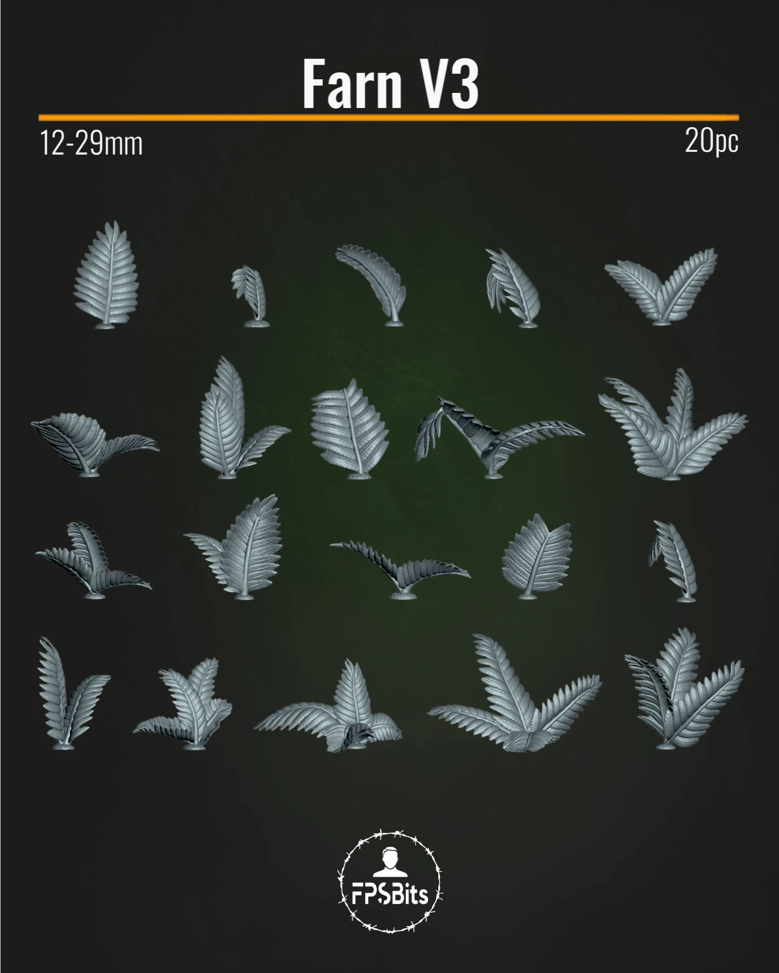 Farn Pflanzen Bits für Wald Dioramen und Tabletop Bases – FPSBits