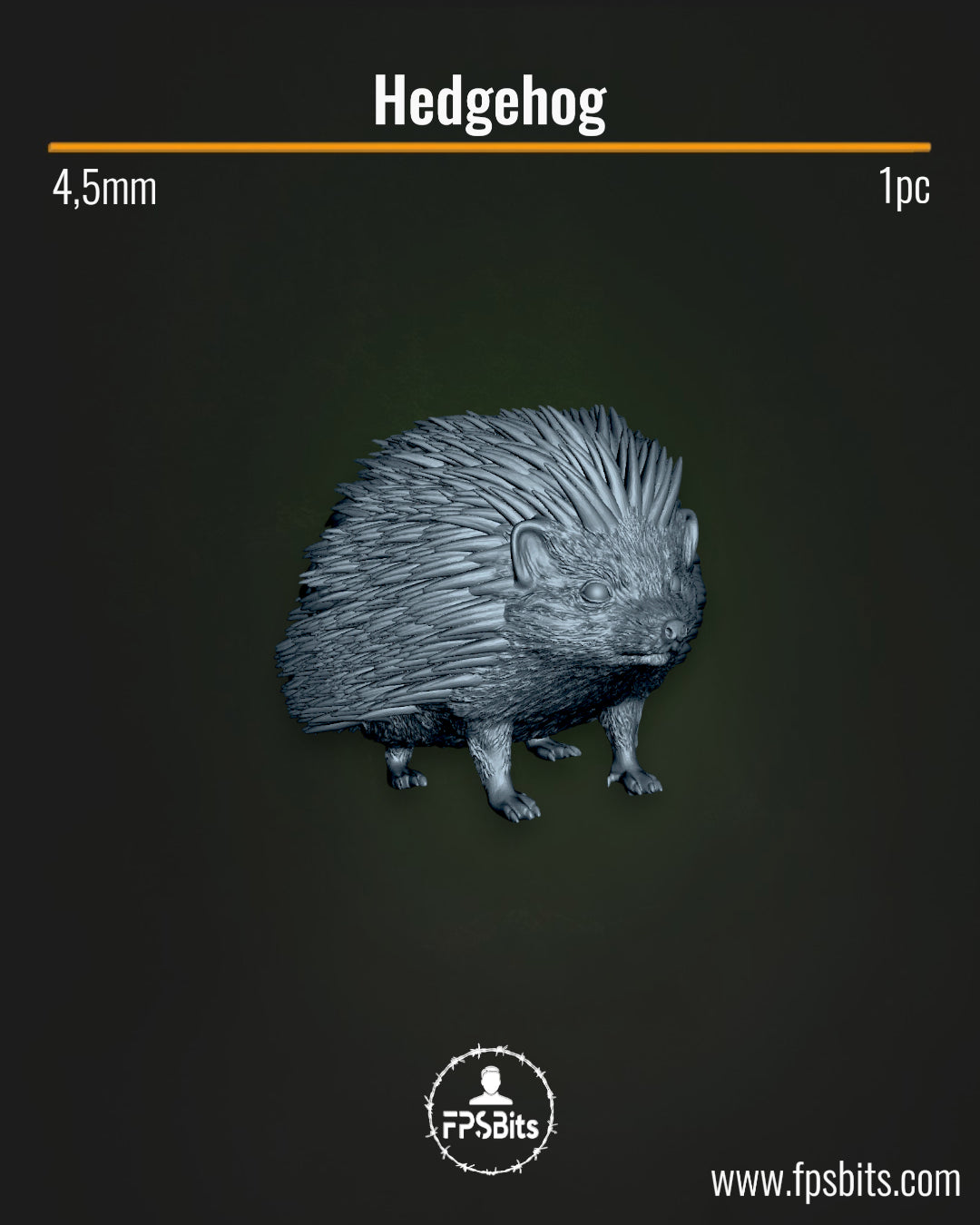 Igel Tier Miniatur für Tabletop Wald Dioramen und Natur Bases – FPSBits