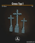 Kreuz Terrain Bit für Friedhof Dioramen und Tabletop Bases – FPSBits 