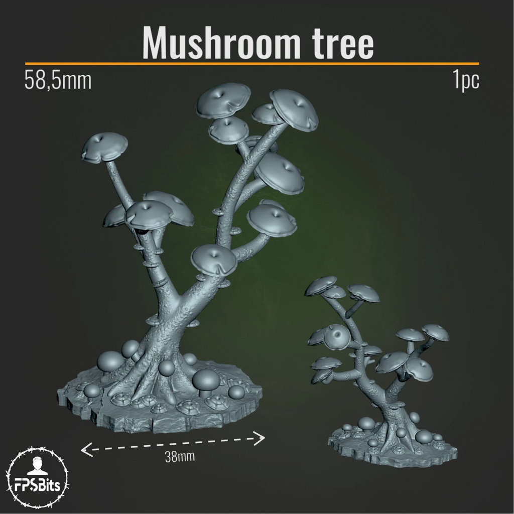 Pilz Baum Terrain Bits für Wald Bases und Tabletop Dioramen – FPSBits