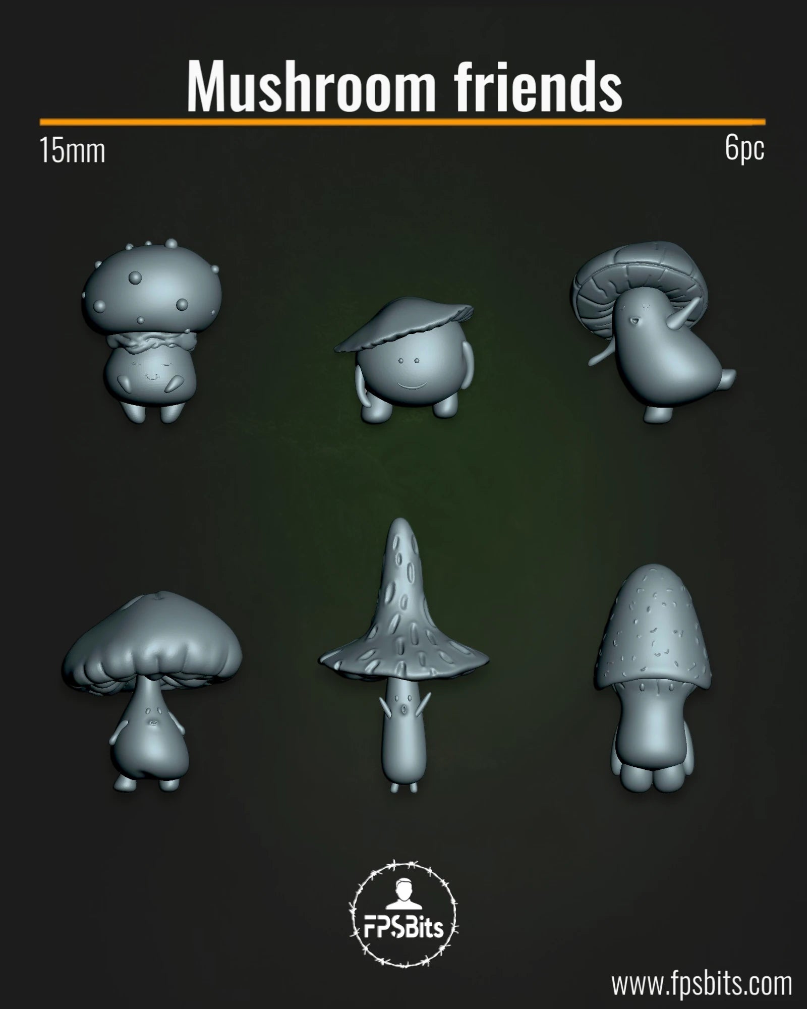 Pilz Terrain Bits für Wald Bases und Tabletop Dioramen – FPSBits