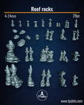 Rif Felsen Unterwasser Terrain Bits für Tabletop Dioramen und Riff Bases – FPSBits
