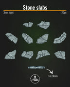 Steinplatten Terrain Bits für Tabletop Bases und Dioramen – FPSBits