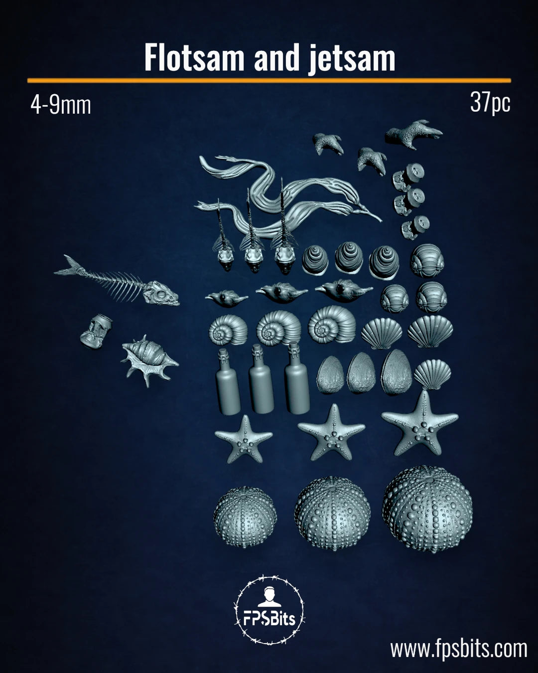 Strandgut Unterwasser Terrain Bits für Tabletop Dioramen und Meeres Bases – FPSBits