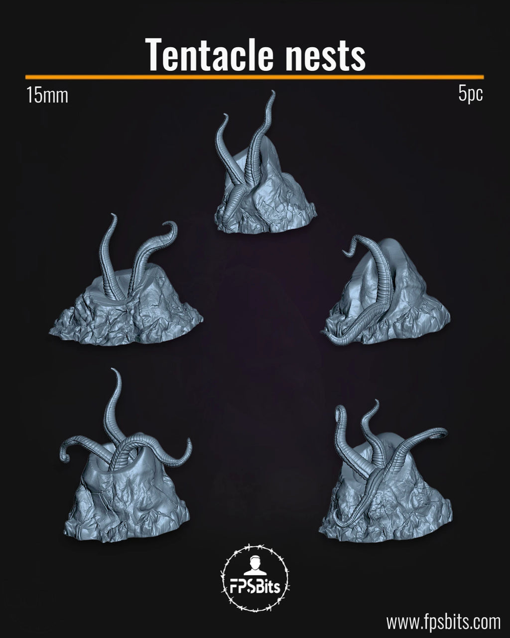 Tentakel Nester Alien Terrain Bits für Tabletop Dioramen – FPSBits