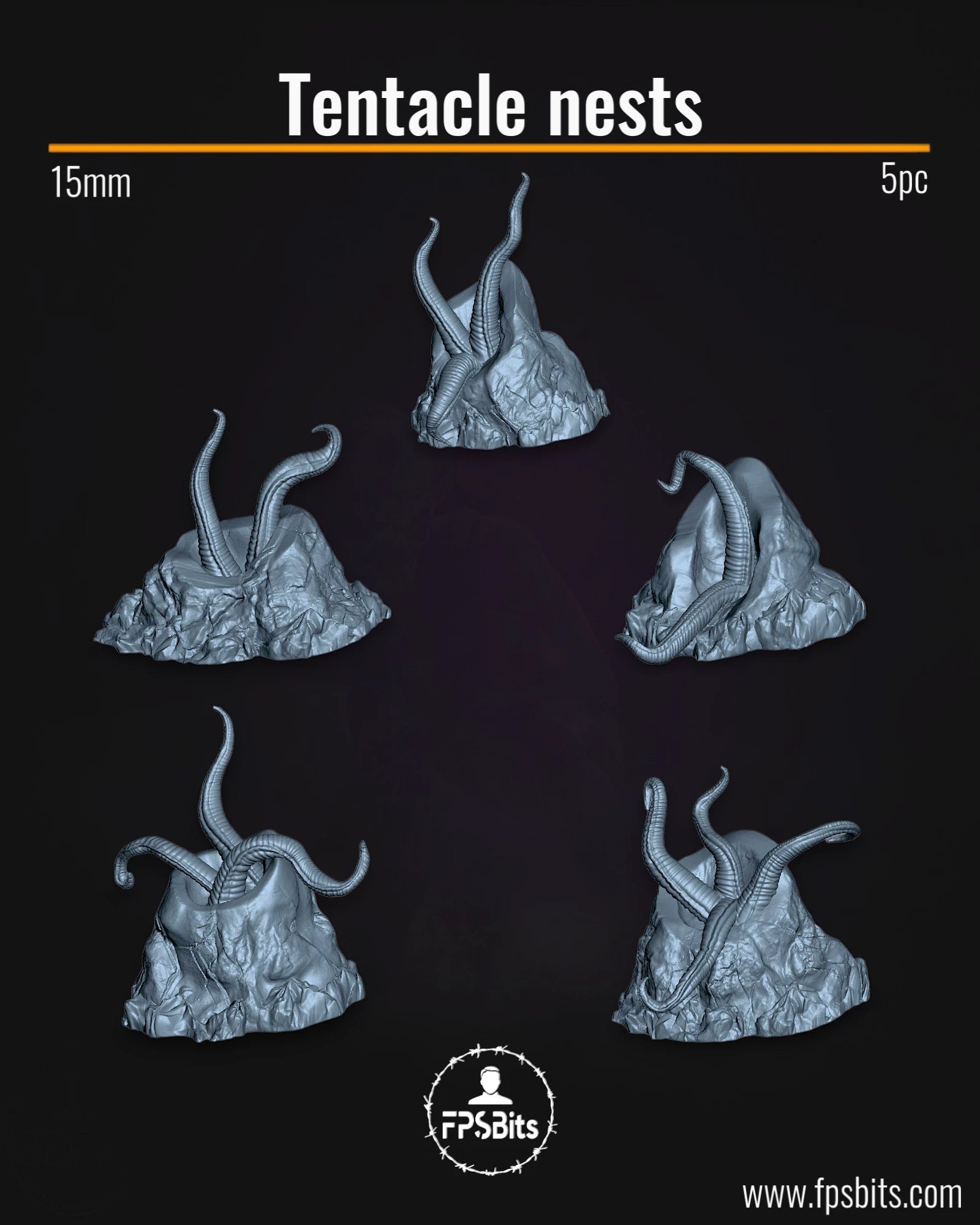 Tentakel Nester Alien Terrain Bits für Tabletop Dioramen – FPSBits