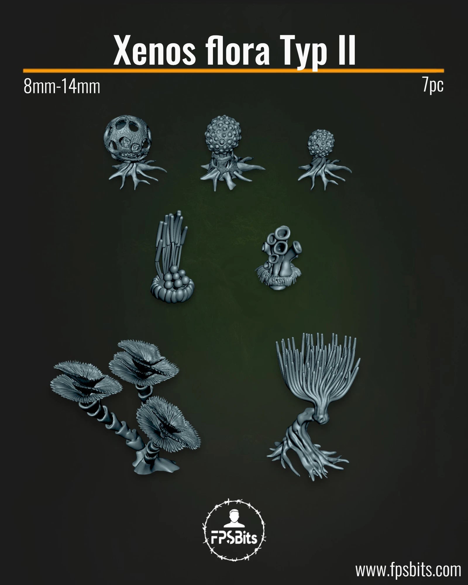 Alien Pflanzen Terrain Bits für Tabletop Sci-Fi Dioramen – FPSBits