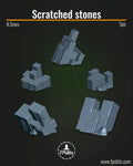 Zerkratzte Steine Terrain Bits für Tabletop Bases und Dioramen – FPSBits